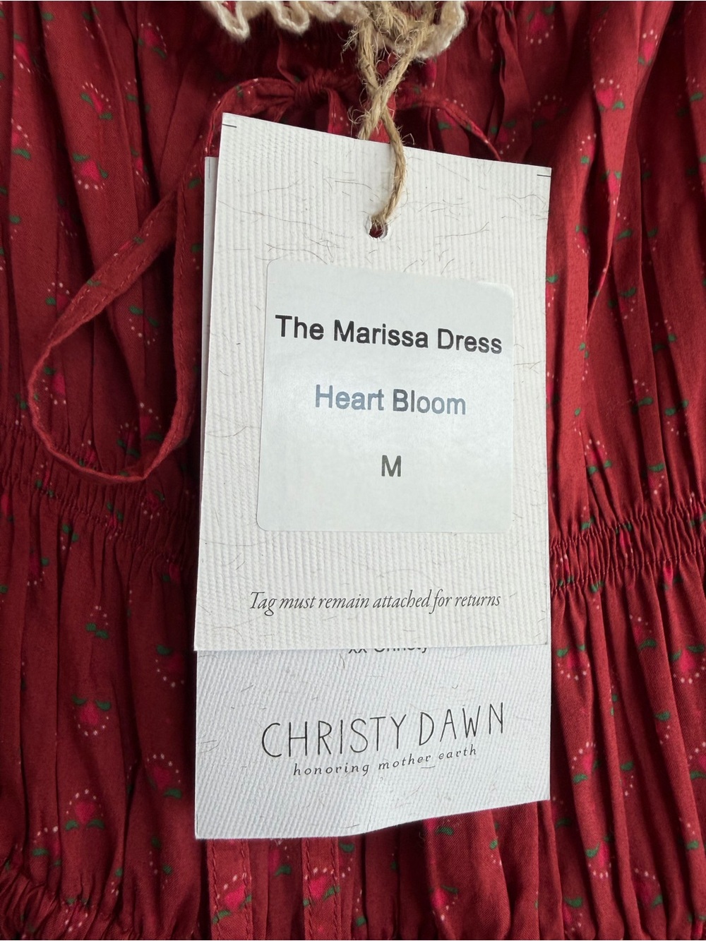 Christy Dawn🌺🍃 “Marissa” Dress in “Heart Bloom” Red, Size M, NWT, Sold Out - Picture 14 of 15